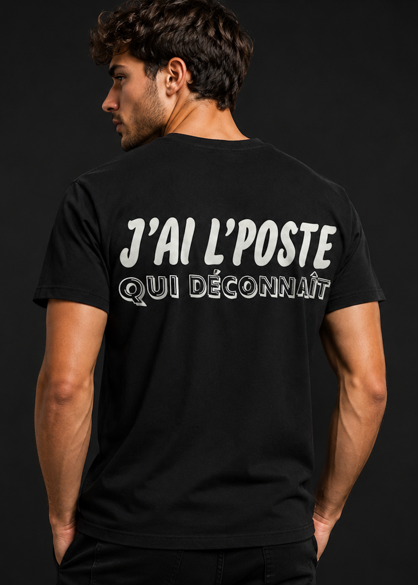 T-shirt TCQR noir - FELIX Edition "J'ai l'poste qui déconnait"