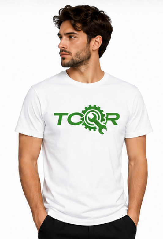 T-shirt TCQR Blanc Logo VERT