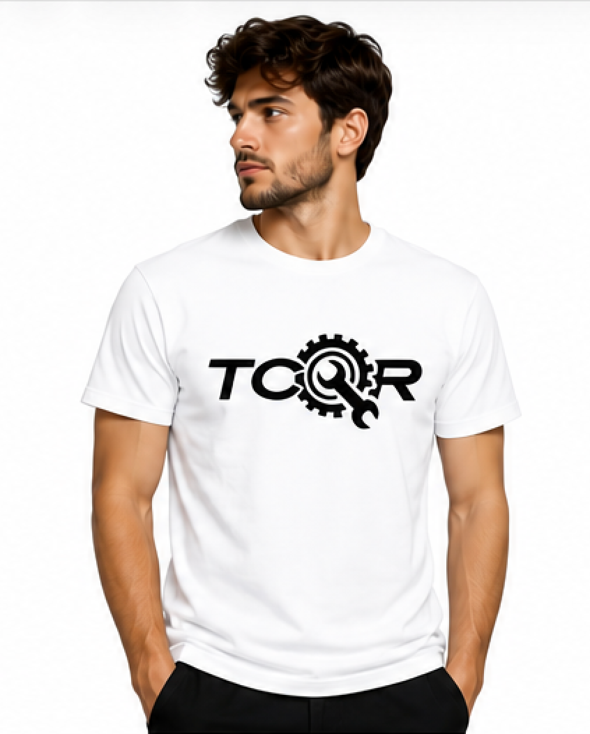 T-shirt TCQR Blanc Logo NOIR