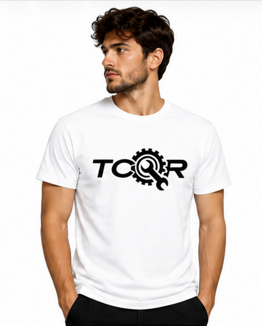 T-shirt TCQR Blanc Logo NOIR