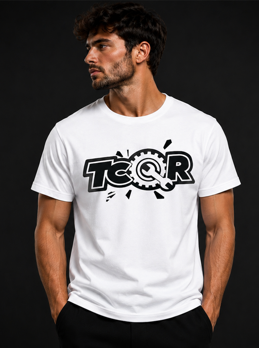T-shirt TCQR logo Street blanc