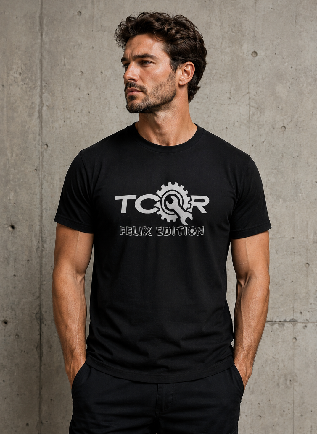 T-shirt TCQR noir - FELIX Edition "J'ai l'poste qui déconnait"