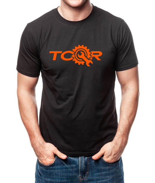 T-shirt TCQR Noir logo ORANGE