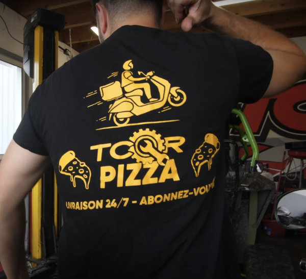 T-shirt TCQR noir EDITION SPECIALE PIZZA