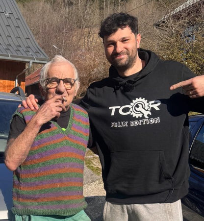 Sweat à Capuche TCQR noir - FELIX Edition "J'ai l'poste qui déconnait"