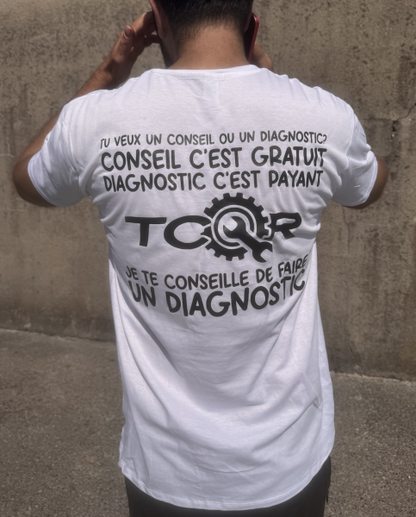 T-shirt TCQR BLANC - Edition Spéciale - CONSEIL OU DIAGNOSTIC (Copie)